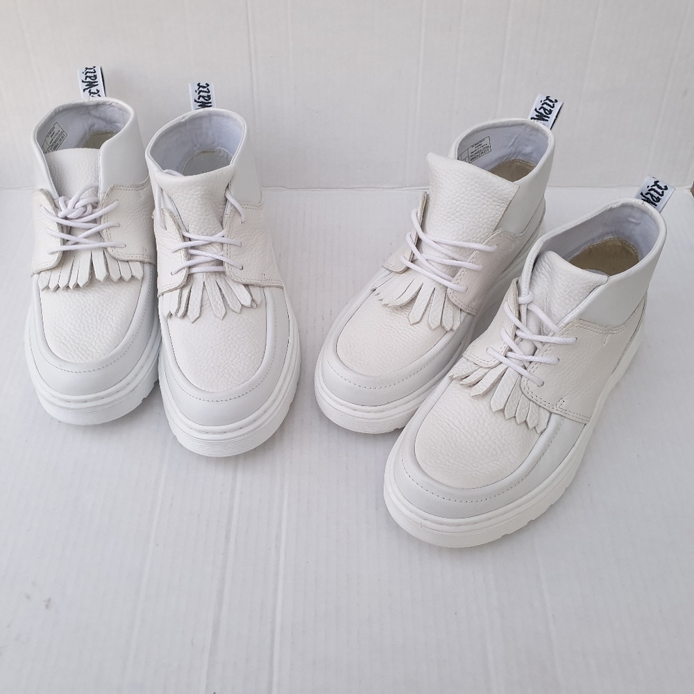 Dr Martens Jemima White Venice Aunt Sally Leather Platform Lace-Up Chukka Boot 7 - Picture 2 of 16